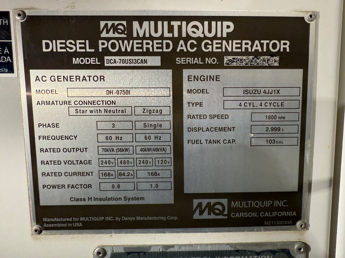 MQ DCA 70USI